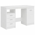 Mesa de Estudio con Cajones para Oficina y Hogar, Blanca