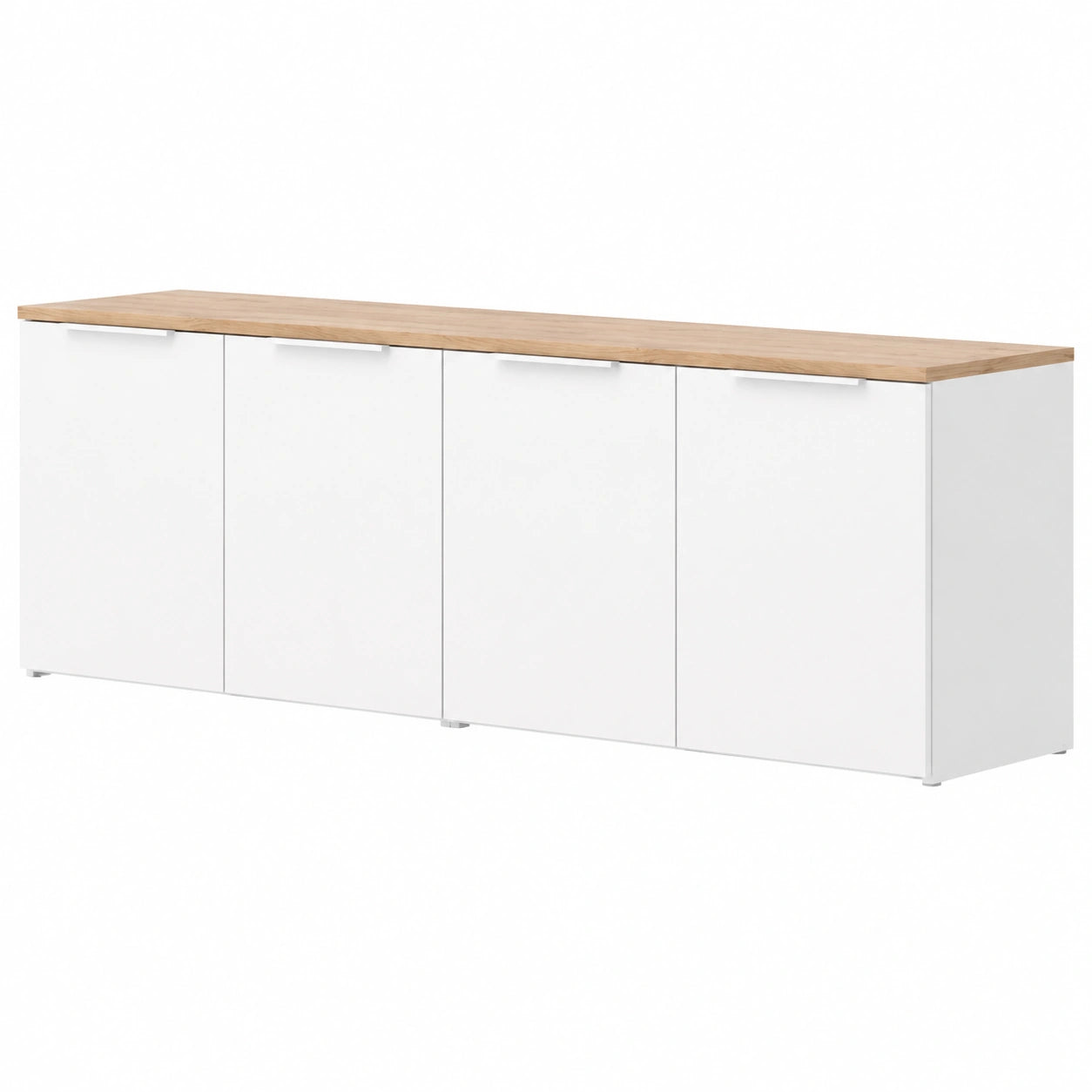 Mueble de Salón Modular Vicco Blanco/Sonoma para Almacenamiento Multimedia