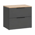 Aparador Vicco Wido antracita 60x50 cm con 2 cajones para ropa y más