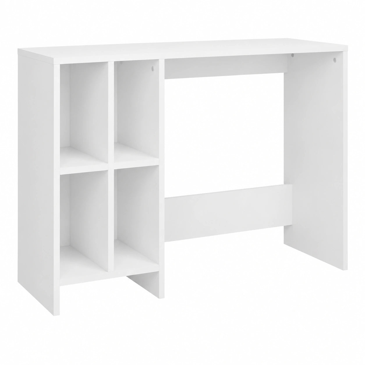 Escritorio Moderno para Oficina y Estudio, Blanco Brillante, 102,5x35x75 cm
