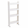 Carro Auxiliar Estrecho con Ruedas, 10cm de Ancho, para Cocina y Almacenamiento, Fácil de Montar, Blanco