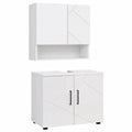 Conjunto de Muebles de Baño Irma Blanco Brillante 80 cm con Espejo y Mueble Inferior