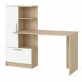 Escritorio Tomy Vicco, Roble Sonoma/Blanco, 150x59 cm, con Estantes Abiertos para Almacenamiento Eficiente