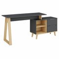 Escritorio Nautica XL con Cajones, Antracita 138x60 cm, Compatible Neptun