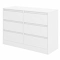 Cajonera Blanca 6 Cajones para Dormitorio y Oficina 100x37x69CM