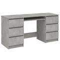Escritorio Extensible de Oficina en Madera Gris Hormigón