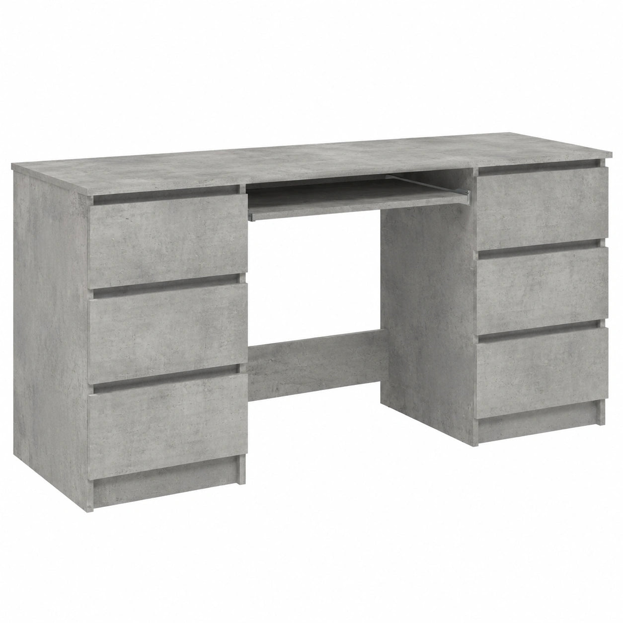Escritorio Extensible de Oficina en Madera Gris Hormigón