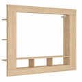 Estante para TV de Madera Roble Sonoma 152x22x113 cm de vidaXL, Mueble de Almacenamiento para Sala de Estar