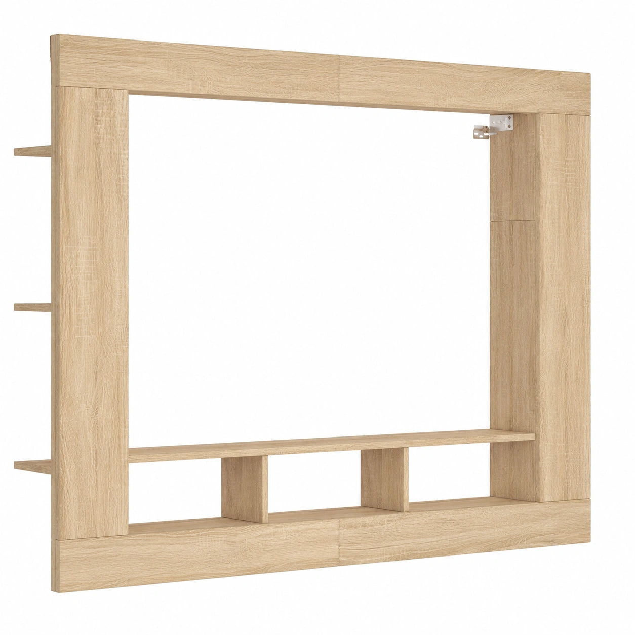 Estante para TV de Madera Roble Sonoma 152x22x113 cm de vidaXL, Mueble de Almacenamiento para Sala de Estar