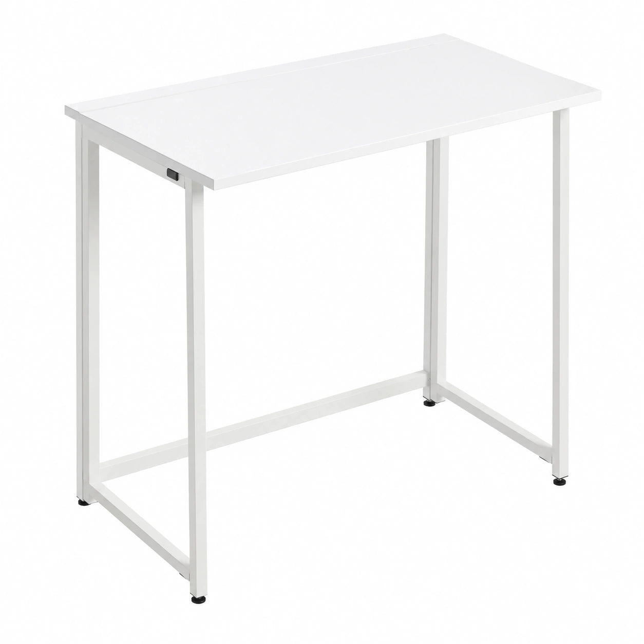 Mesa Plegable Blanca 80x50x72 cm - Escritorio de Estudio y Oficina con Estructura Metálica Moderna