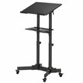 Mesa Auxiliar Ajustable con Ruedas para Ordenador Portátil