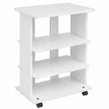 Mueble para Televisor Blanco con Ruedas y Estantes de Almacenaje, Diseño Moderno 60x45x80,5 cm