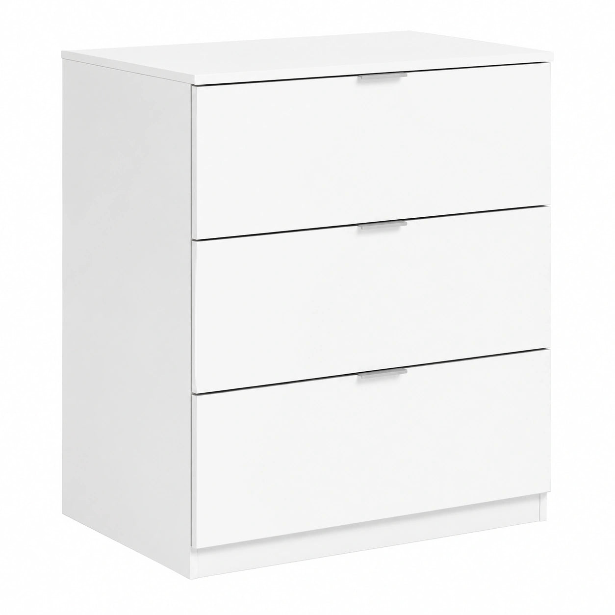 Cómoda de 3 Cajones en Blanco Artik 80x77x38 cm para Dormitorio