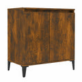 Aparador de Madera Contrachapada Roble Ahumado con Almacenamiento, 60x35x70 cm