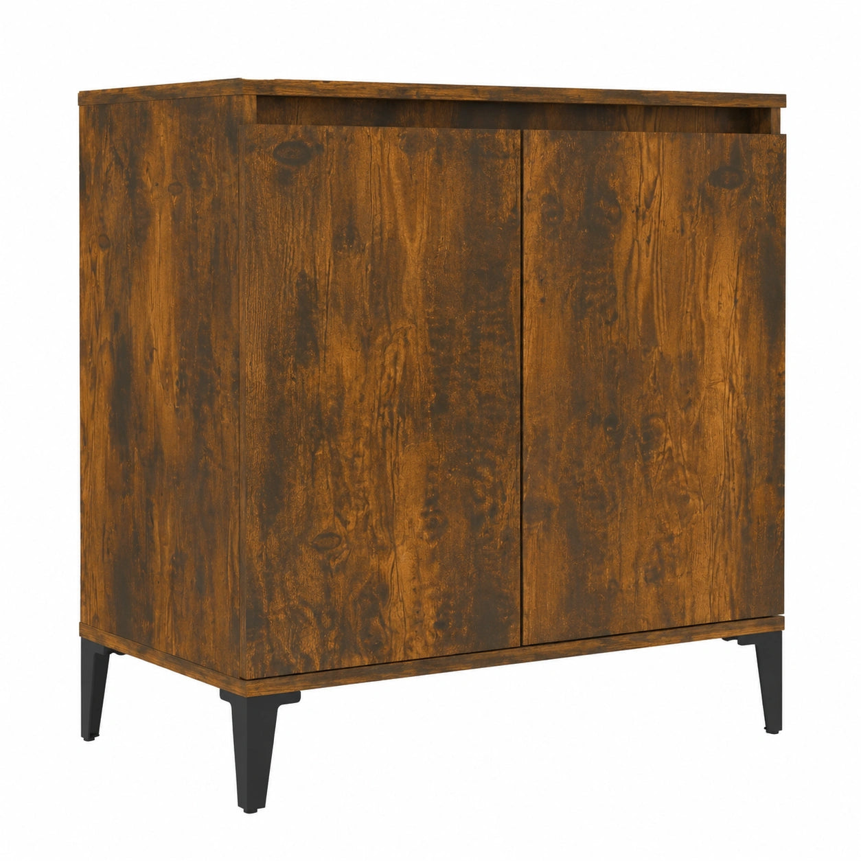 Aparador de Madera Contrachapada Roble Ahumado con Almacenamiento, 60x35x70 cm