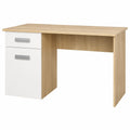 Mesa de Estudio Homey Ayen 120x50x71 cm, Blanco y Cambria, para Oficina y Hogar